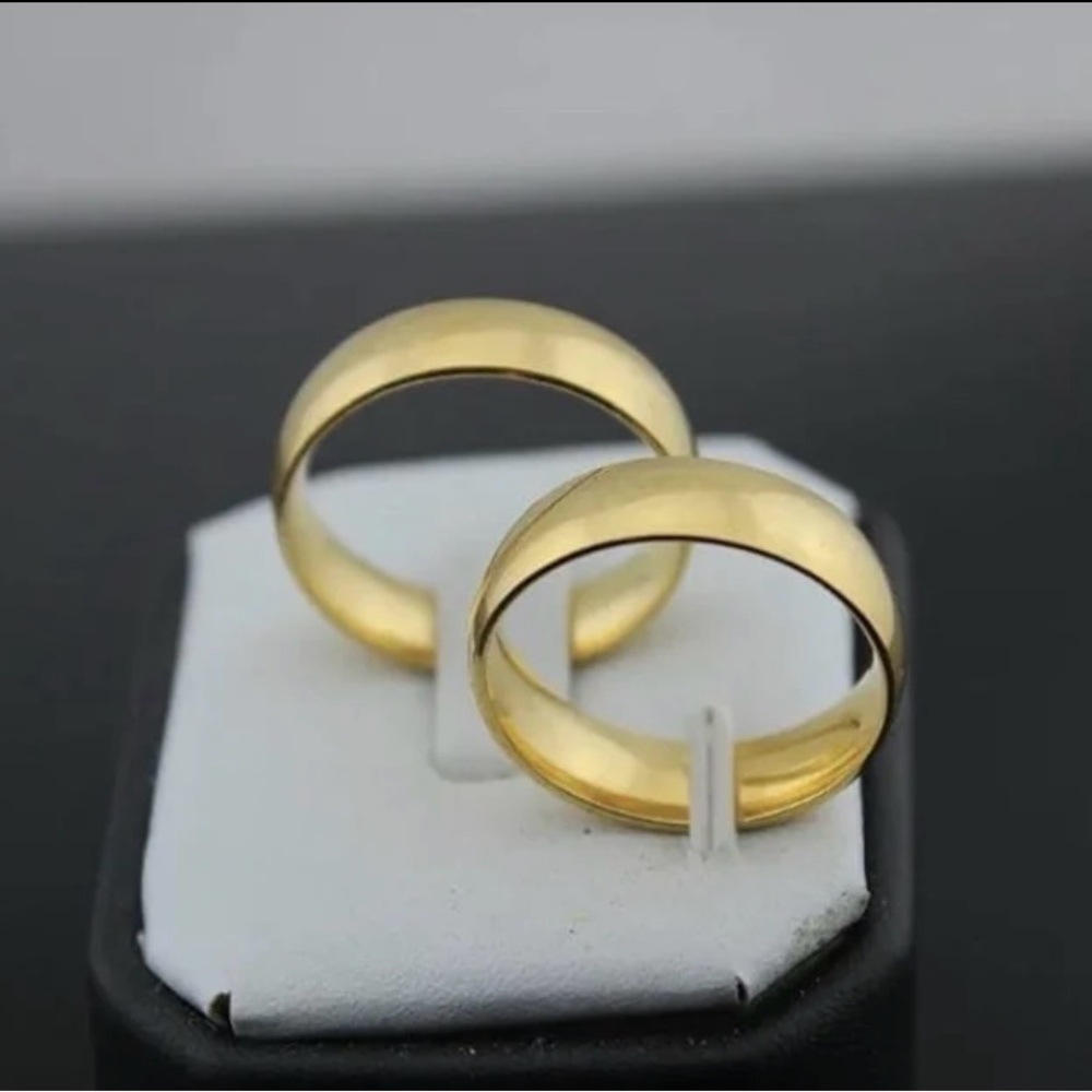 18K Gold Wedding Engagement Anniversary Promise Ring Band - Picture 5 of 7
